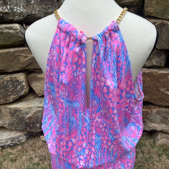 NWT Lilly Pulitzer Size Large Bowen Jumpsuit in Pink Sorbet - Picture 2 of 5